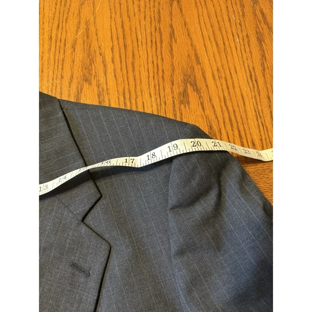 HART SCHAFFNER MARX Blazer Men's 44R‎ Gray Pinstripe Australian Wool